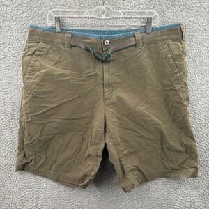 The North Face Shorts Mens 38 Brown Hiking Outdoor Belted Cotton Nylon  *